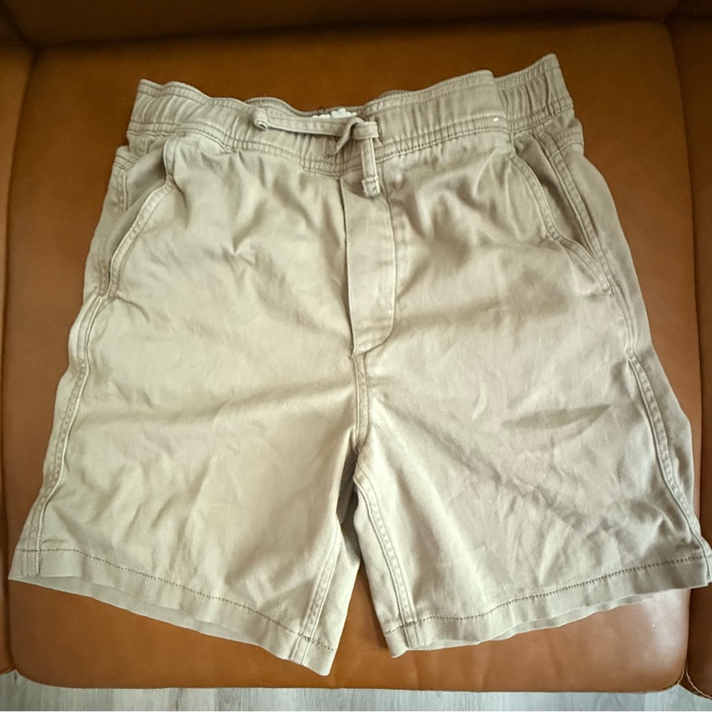 Abercrombie Kids Tan Flat Front Shorts